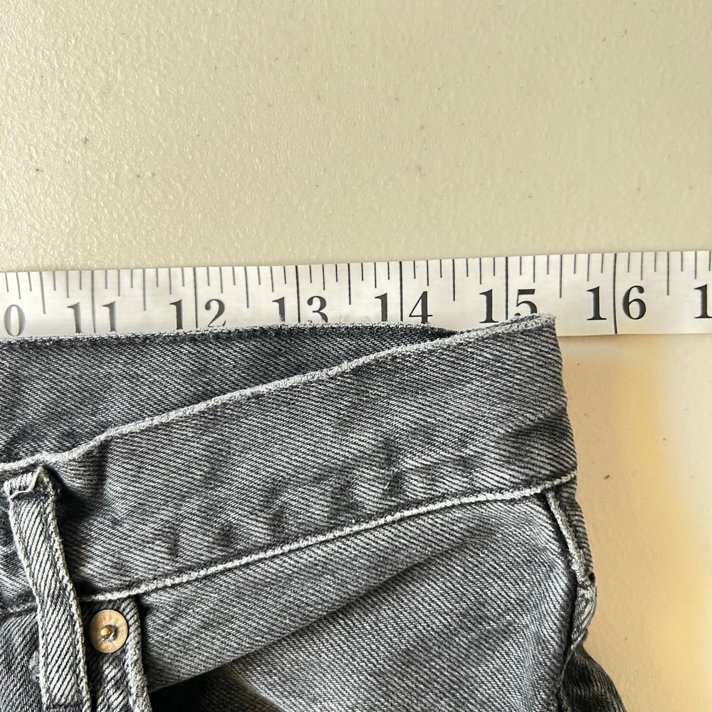 AGOLDE Riley High Rise Wide Crop Jeans Black Wash Denim Womens 29 - Picture 7 of 11